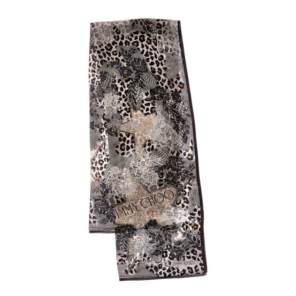 Jimmy Choo Silk Scarf, Black